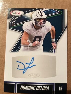 Sage Dominic DeLuca Autograph Trading Card - Blue, White, Black